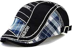 M MOACC Men Beret Hat Cotton Adjustable Newsboy Hats Cabbie Gatsby Cap Driving Flat Caps