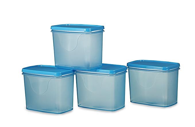 All Time Plastics Sleek Container Set, 850ml, Set of 4, Blue