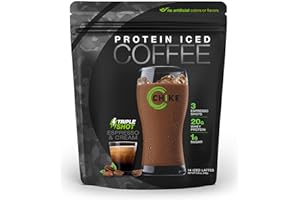 CHIKE Triple Shot Espresso & Cream Protein Iced Coffee, 20 G Protein, 3 Shots Espresso, 1 G Sugar, Keto Friendly and Gluten Free, 14 Servings (15.8 Ounce)…