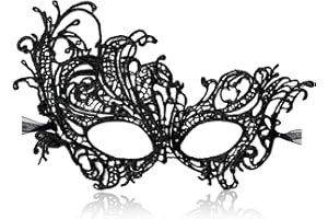 Erythem Masquerade Mask for Women, Venetian Lace Masquerade Mask for Halloween Mardi Gras Costume Party, Fit for Adult