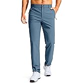 Men's Golf Pants - 30"/32"/34" Slim Fit Stretch Lightweight Dress Pants for Men with Zipper Pockets Casual Work