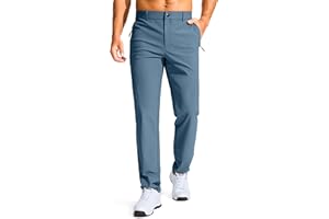 G GRADUAL Men's Golf Pants - 30"/32"/34" Slim Fit Stretch Lightweight Dress Pants for Men with Zipper Pockets Casual Work