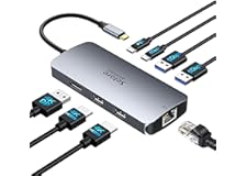 USB C Docking Station Dual Monitor, Selore Docking Station 3 Monitors Triple 4K Display with 2 HDMI, DisplayPort, 1 Gbps Ethe