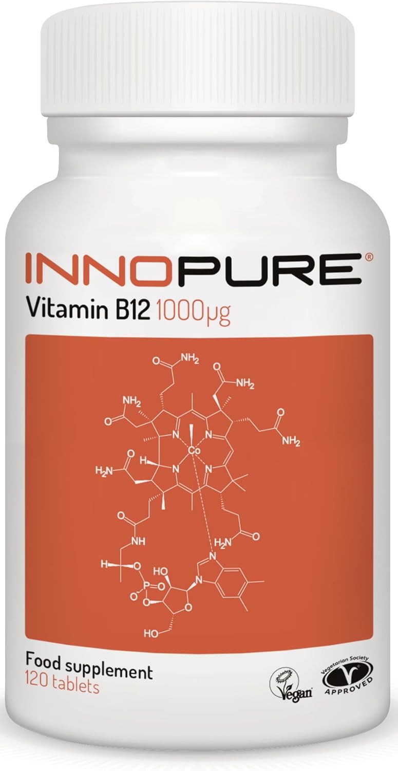 INNOPURE Vitamin B12 Methylcobalamin 1000mcg (No Fillers or Binders) Pure-Fill Supplement 120 Capsules - 4 Month Supply