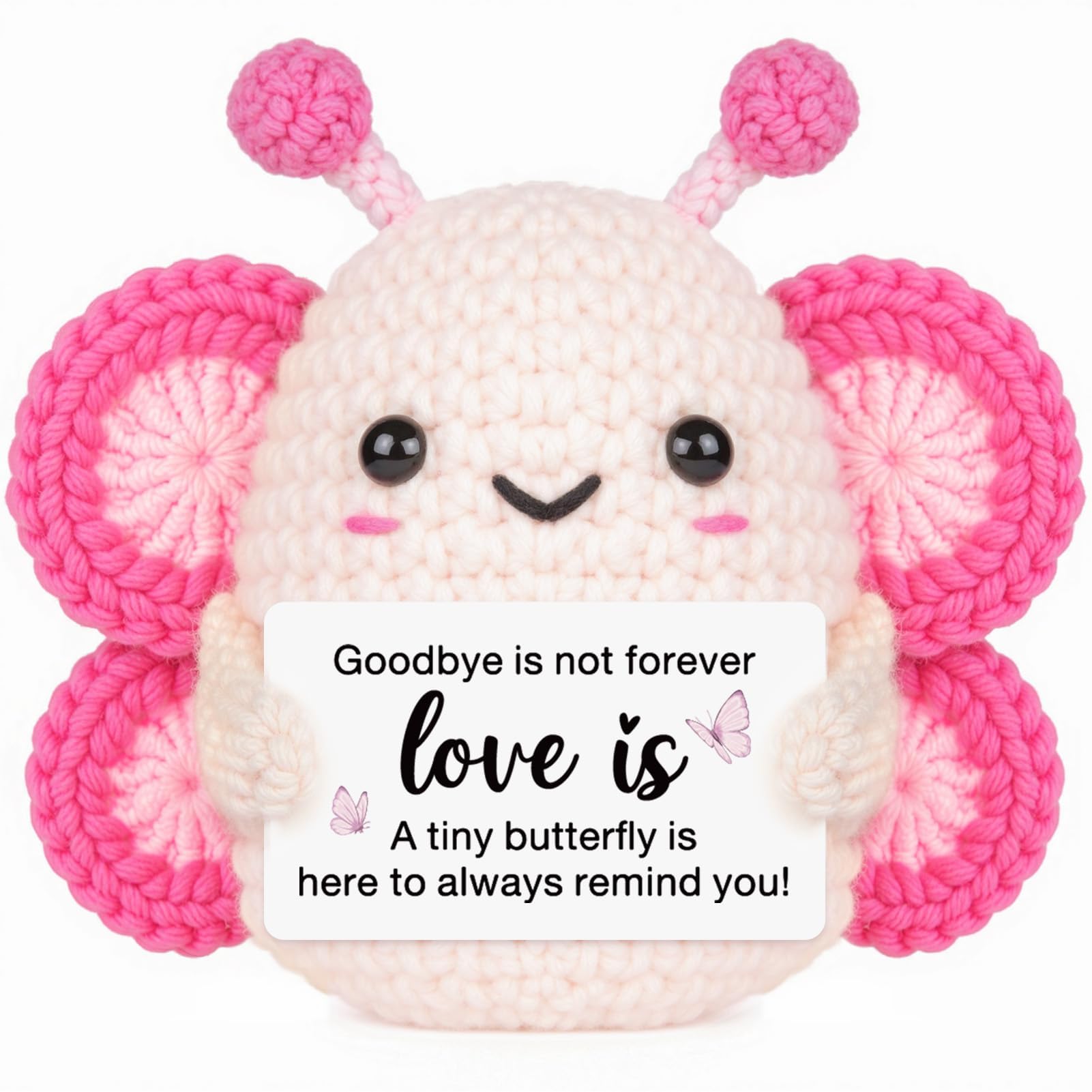 CheriGift Sympathy Memorial Remembrance Gifts, Handmade Crochet Butterfly Emotional Support Gifts for Grieving Friend, Condolence Bereavement Presents for Loss of Mum Dad — image 1