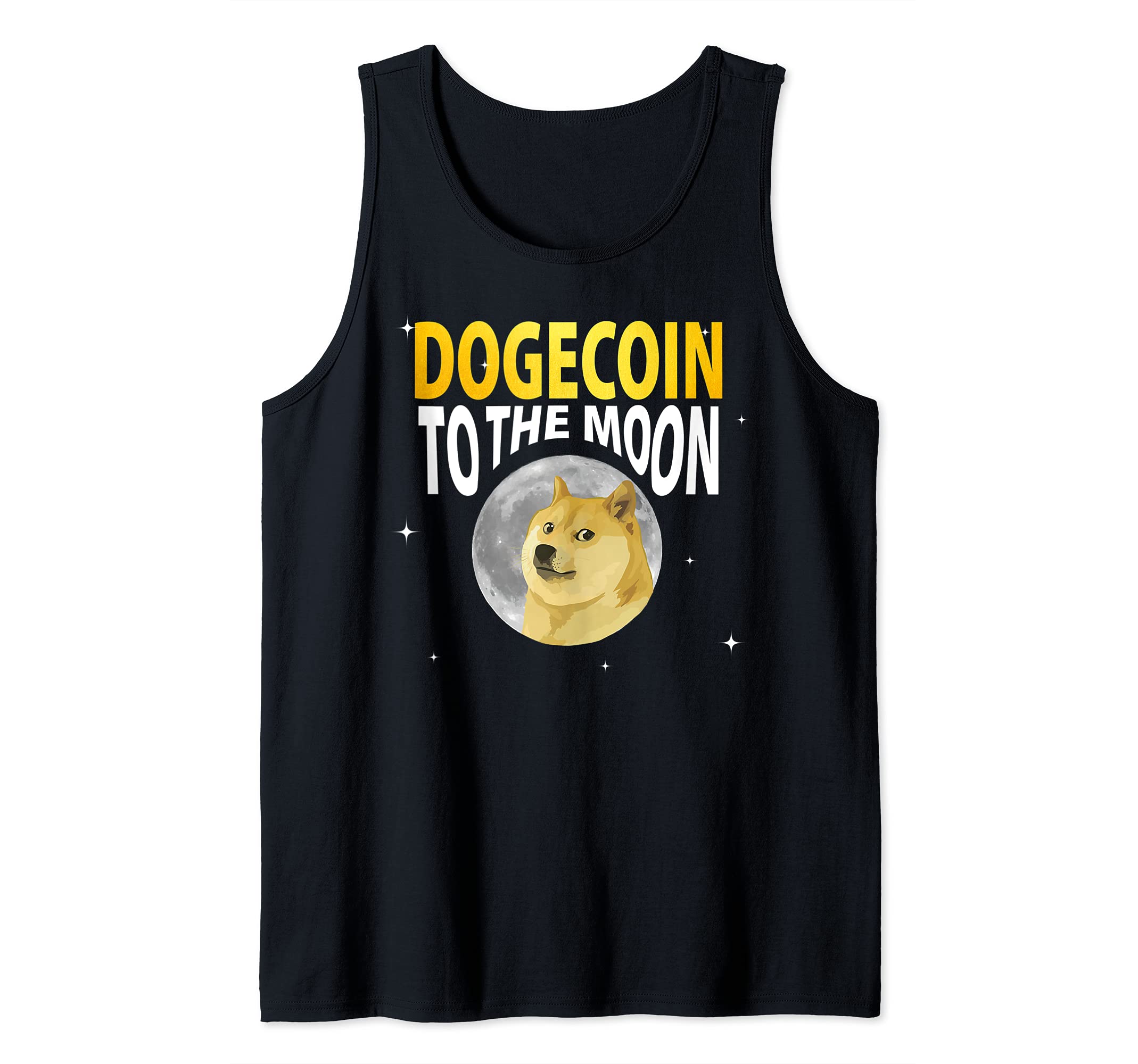 Cool Dogecoin to the Moon Tee, Doge Coin Crypto Currency Tank Top