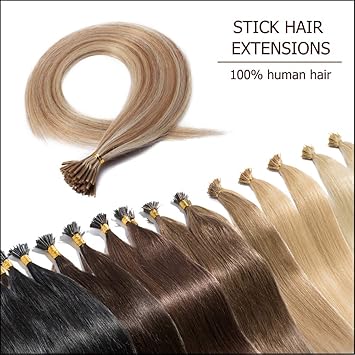 Amazon Com Pre Bonded Cold Fusion Hairpiece I Tip Hand Tied Hair