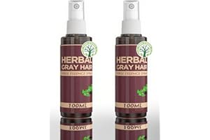 URNUOS Herbal Gray Hair, Hair Darkening Conditioner Spray, Herbal Hair Coloring Spray, Hair Coloring Essence for 4 Weeks Gradual Results,Natural Hair Darkening Conditioner for Color Revival (2pcs)