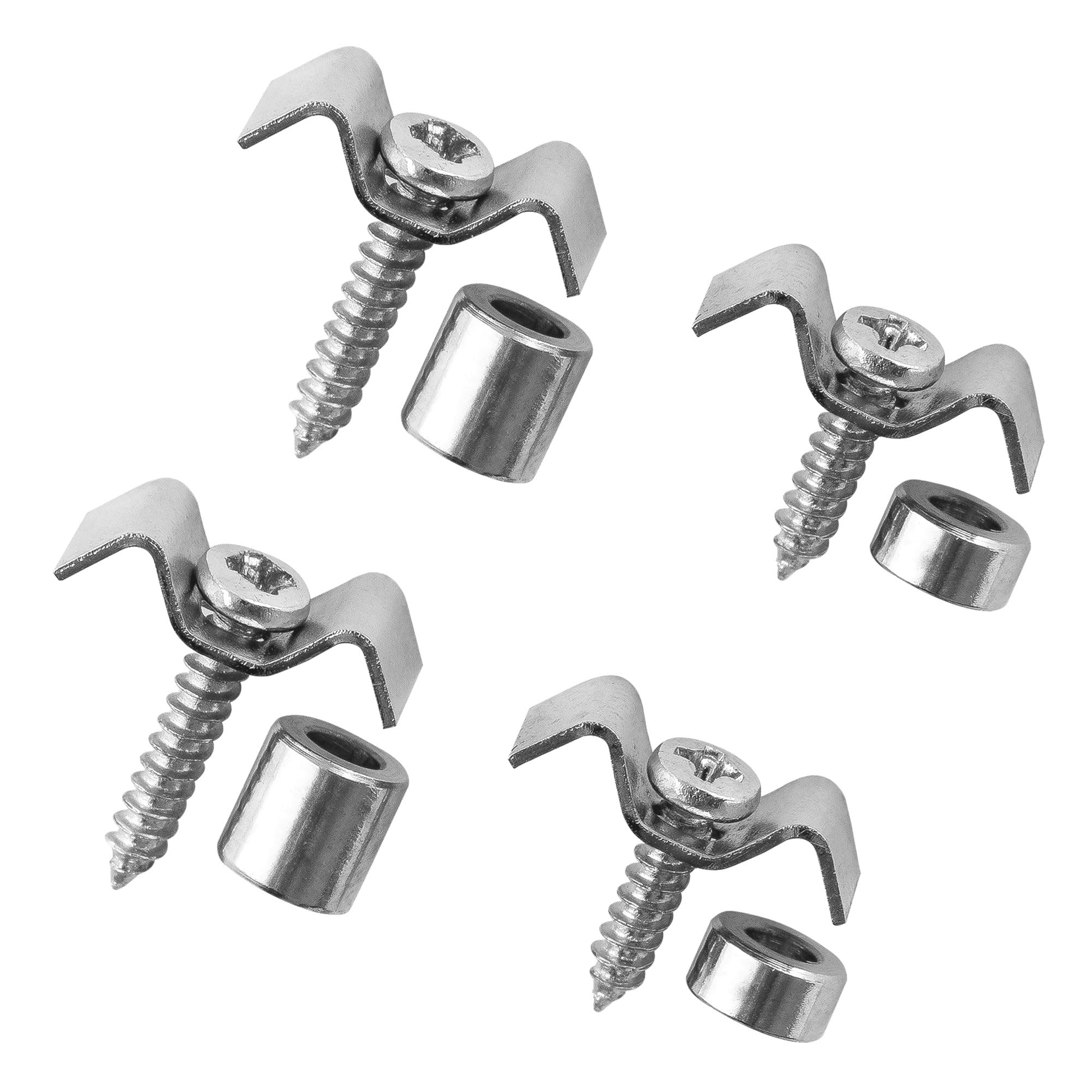Musiclily Metal Vintage String Trees Flat Wavy String Guides Retainers for Strat Tele Style Electric Guitar, Chrome(Set of 2) โ image 1