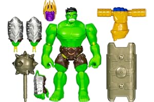 Avengers Marvel MixMashers Hulk Custom Deluxe Mix-and-Match Action Figure & Accessories, 5-Inch-Scale Super Hero Toys for Kids Ages 4+