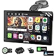 Portable CarPlay Screen for Car / Android Auto Screen Wireless Wired, 4G LTE SIM Card+4GB+32GB Android Car Play 10.0, 9" QLED 1280*720p Touchscreen, TrackHU,Ai Multimedia Navigation System P909PR1M-S3