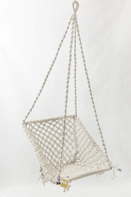 StyleOceans Rectangle Home Swing (135 cm X 57 cm X 43 cm, Off White)