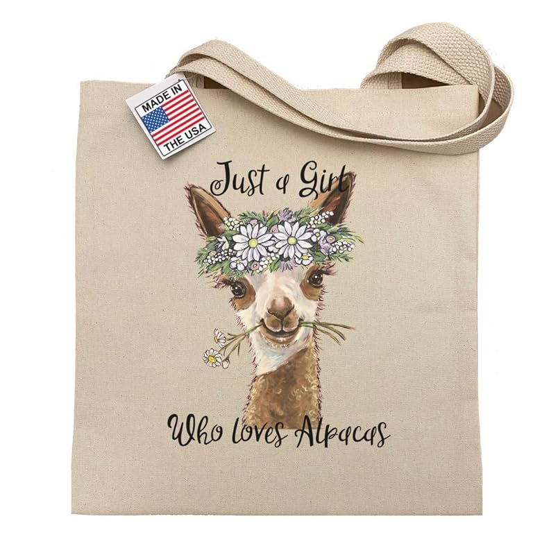 Alpaca Tote Bag, Just A Girl Who Loves Alpacas Tote Bag