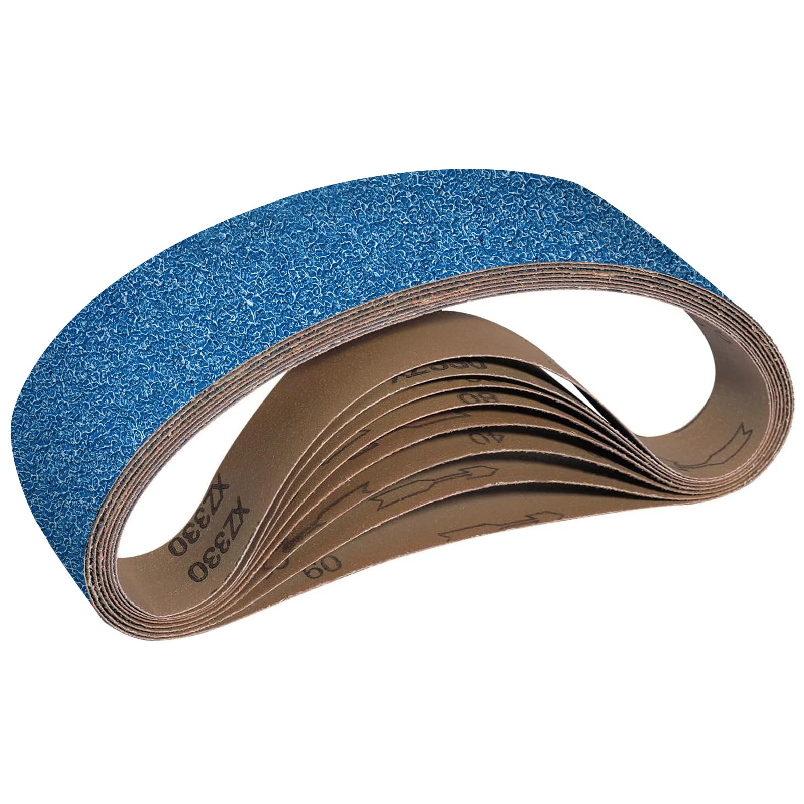 Shineboc Sanding Belt 100 x 915 mm, 10PCS Sander Belts 40/60/80/120/240/400 Grit for Polishing Metal, Wood