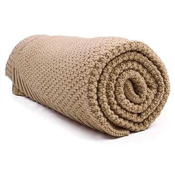 Amazon Com Mimixiong Baby Blanket Knit Toddler Blankets For Boys And Girls Beige 40 X30 Inch Baby