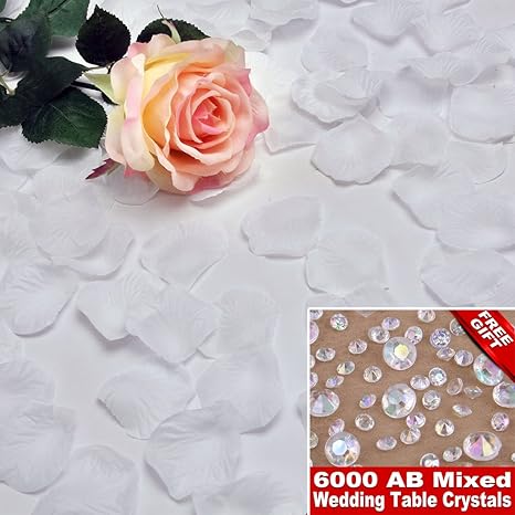 Buy Wedding Decoration Rose Petals 1000 White Silk Rose Petals
