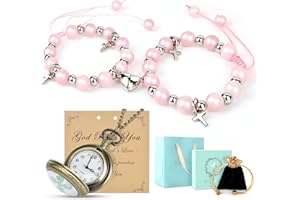 YOUMAYSTORY New Baptism Gifts for Girl-the Perfect Christening Gift for Babies' Baptismal Ceremony,Christmas Christian Gift for Her Daughter Friends Girlfriend Wife Mom(Pink)