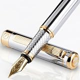 Scriveiner Silver Chrome Fountain Pen with Schmidt Nib Extra Fine