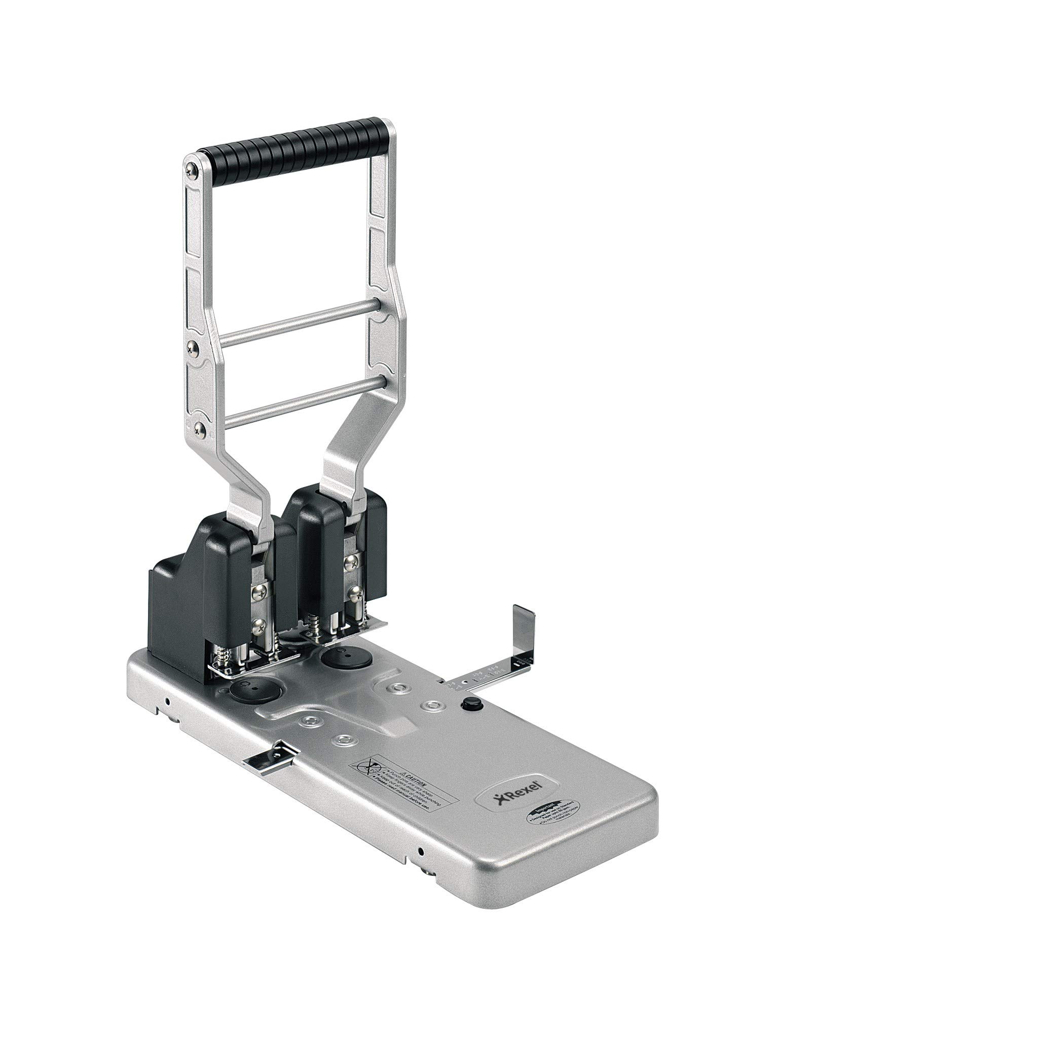 Rexel HD2150 Ultra Heavy Duty 2 Hole Punch, 150 Sheet Capacity, Effortless Punching, Metal, Silver/Black, 2101234