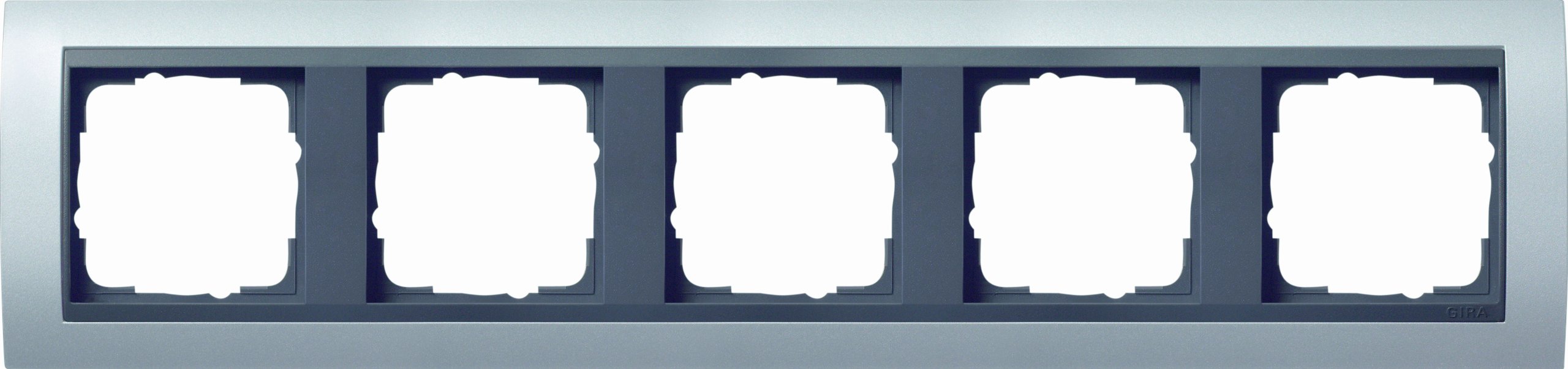 GIRA 021506 Cover Frame, 5 Gang For Anthracite Gira Event Aluminium