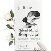 Jellicoe Silent Mind Sleep Caps - Melatonin-Free Sleep Aid &amp; Calm Mind Supplement - Magnolia Bark with Honokiol + L-Theanine - 60 Servings