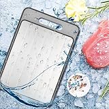 ZPSHYD Defrosting Tray 4-in-1 Double-Sided Chopping Board 14.4x9.8in Grey view 6