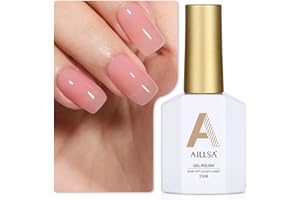 AILLSA Gel Nail Polish Nude Pink Gel Polish Sheer Neutral Color Jelly Gels Nail Polish Natural Translucent Soak Off U V Nails for Nail Art French Manicure at Home 0.51 Fl Oz /GB49