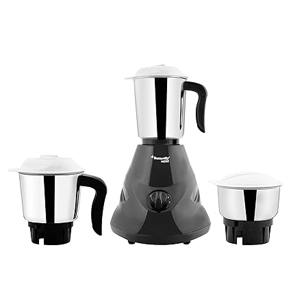Butterfly Hero Mixer Grinder, 500W, 3 Jars (Grey)