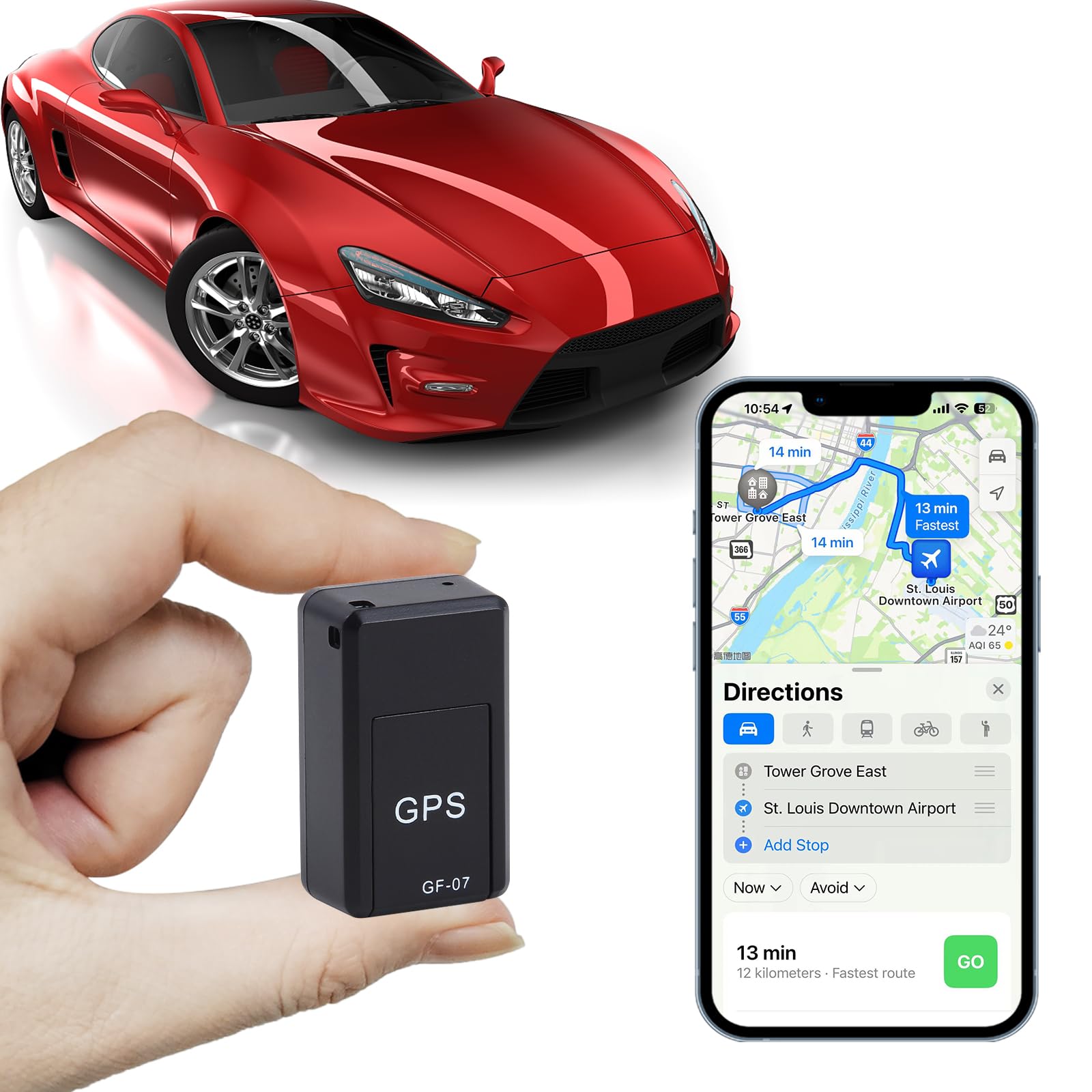 GPS Tracker for Vehicles,Car GPS Tracker Portable Real Time Magnetic ...