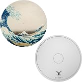 Menesia 12 Inch Turntable Mat, Record Player Slipmat (Great Wave) | Felt Anti-Static Turntable Mat, for Vinyl LP Record Player