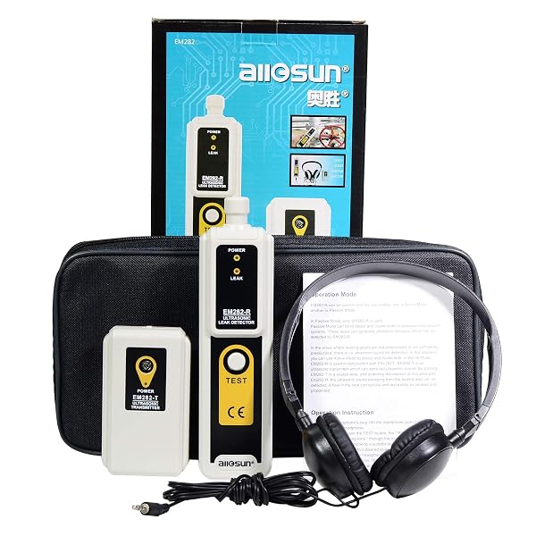 ALLOSUN ULTRASONIC LEAK DETECTOR 40KHZ±2KHZ, LEAK TESTER TRANSMITTER WITH HEADPHONE (EM282)