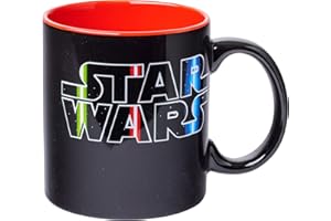 Silver Buffalo Star Wars Lightsaber Logo Heat Reveal Ceramic Coffee Mug, 20-Ounces