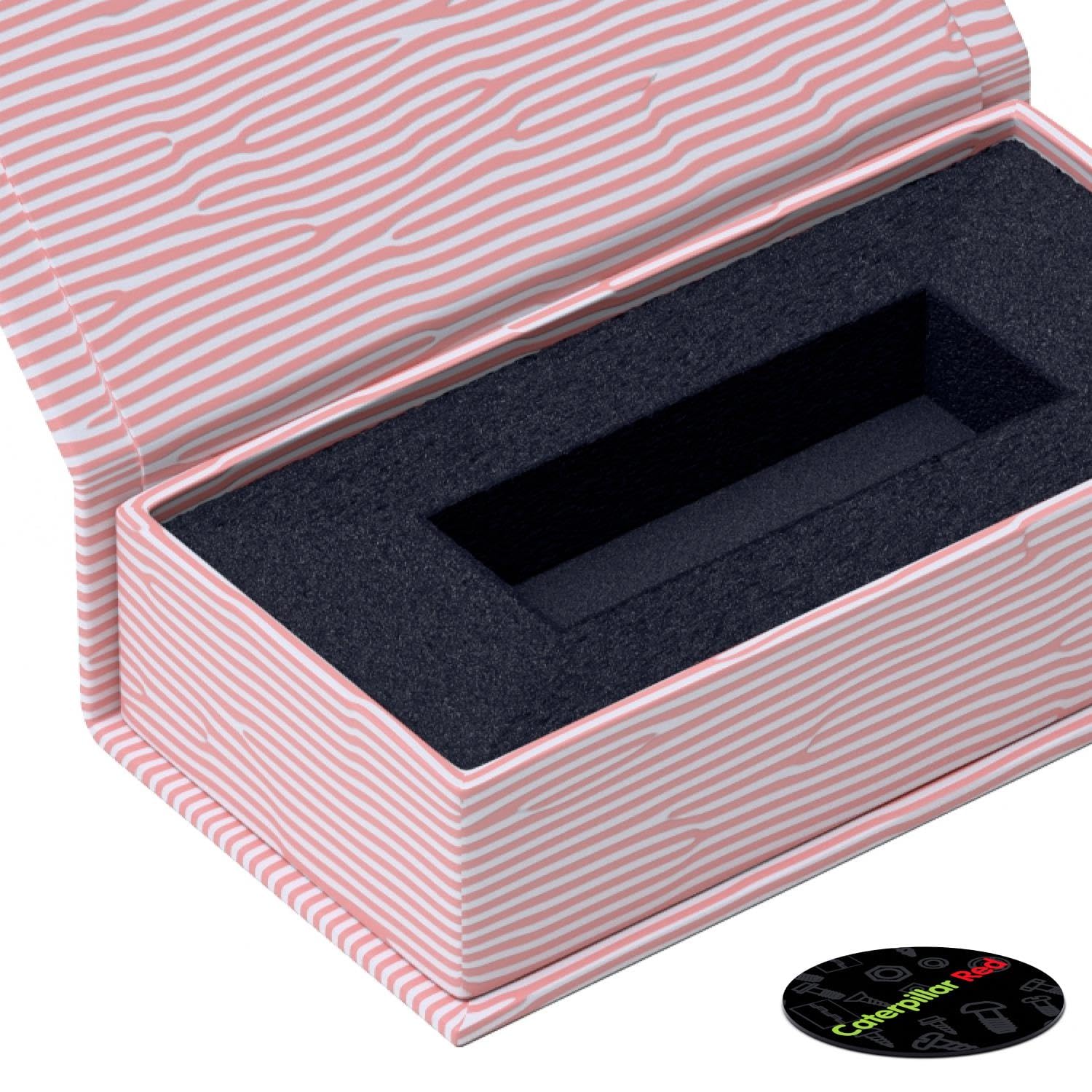Caterpillar Red 4 x Magnetic USB Presentation Gift Boxes, Pink Colour, flash drives, removable drives, Wedding USB Box, Wedding, Presentation, Photography — image 1