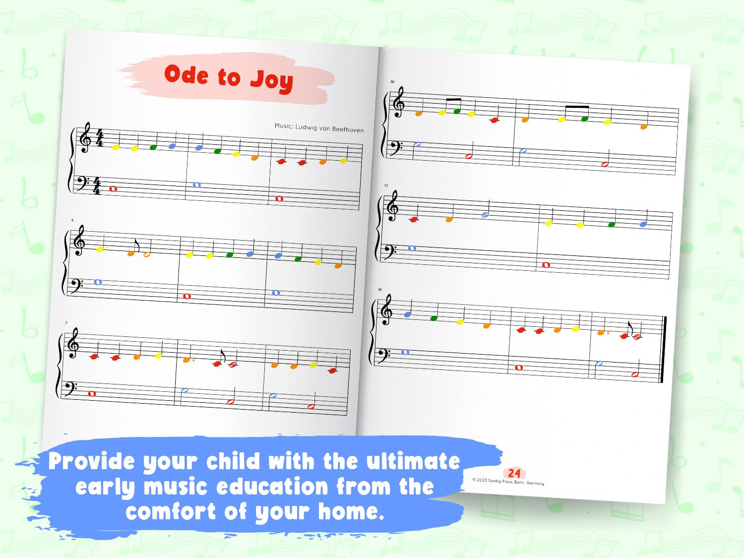 Play by Color: Piano and Keyboard Songs for Beginners with Colored Notes (including Christmas Sheet Music) (#1 in Series)
