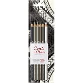 Cont&eacute; &agrave; Paris 6 Count Drawing Pencils Set | Multiple Hardness Grades, Smooth Mark Making, Ideal For Sketching Shading And Detail Work, Artist Drawing Essentials