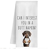 QWZDRHYJI Funny Dachshund Dog Bathroom Hand Towels, Dachshund Gifts for Women Men, Weiner Dog Doxie Gifts Decorative Hand Towel for Bathroom Toilet Washroom Restroom, 16x24 Inch
