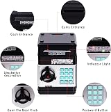 Thedttoy Digital Money Box Mini ATM Safe for Kids 3 4 5+ Black view 2