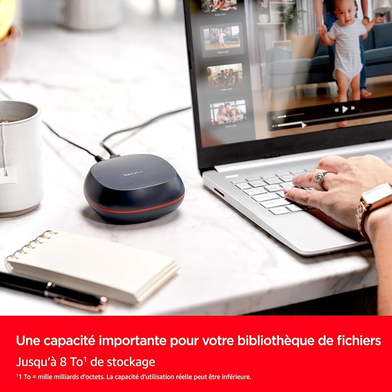Desk Drive SSD 4 To SSD Externe de Bureau, jusqu'à 1000 Mo/s en lecture, Compatible Windows et Mac, Sauvegarde automatique, SSD haute capacité, formaté exFAT, USB 3.2 Gen 2