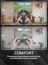 Orzly Steering Wheels Compatible with Nintendo Switch 2 Twin Pack Black view 4