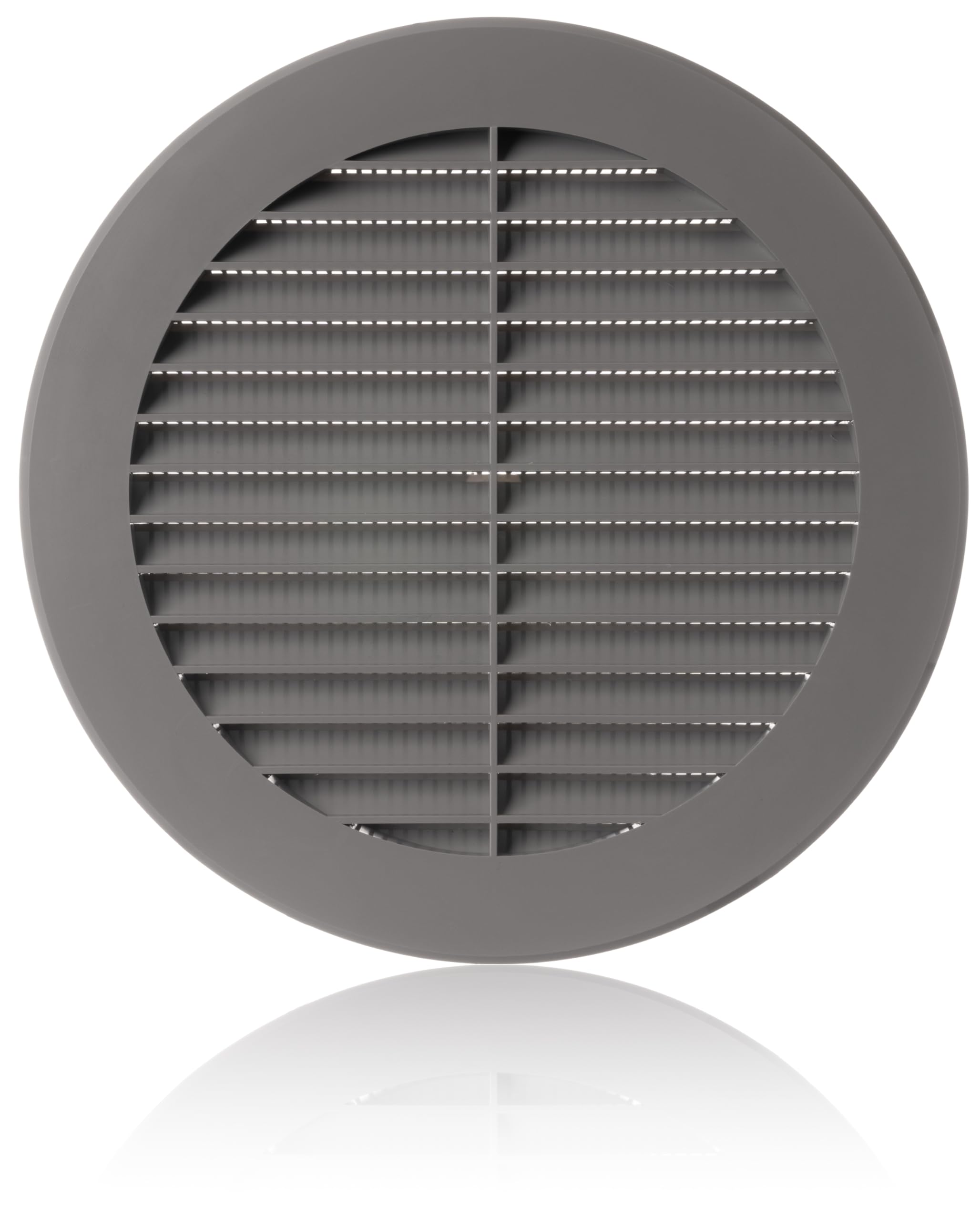 Ø 150mm / 6 inch Plastic Round Ventilation Grille with Anti-Insect Mesh - Grey Air Vent Cover