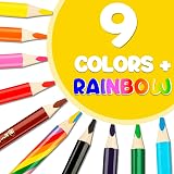 TinyGeeks Jumbo Triangle Pencils 10 Colors Kids Preschool Toddlers Rainbow view 4