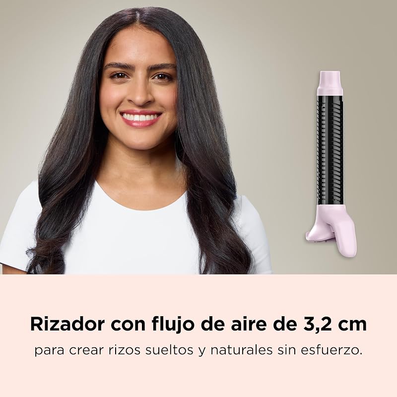 One‑Step™ Titanium 5‑in‑1 Multi Air Styler Pink Titanium Edition (bolsa incluida, 5 accesorios intercambiables: difusor, rizador, cepillo redondo, paleta y oval volumizador cerámica titanio)