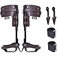 VEVOR Tree Climbing Spikes, 1 Pair Alloy Steel Climbing Spurs, 350lbs Load Capacity Tree Climbing Gear with Straps and Spike Protectors, for Climbers, Hunting, Fruit Picking
