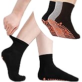 GRPSKCOS Non Slip Socks for Men House Socks with Grips 3 Pairs Anti-Skid Yoga Pilates Tile Wood Floors Hospital Slipper Sock