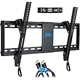 Mounting Dream Tilt TV Wall Mount Bracket for Most 37-70 Inches TVs, TV Mount with VESA up to 600x400mm, Fits 16", 18", 24" Studs and Loading Capacity 132 lbs, Low Profile and Space Saving MD2268-LK, UP to 600 VESA TV Wall Mount