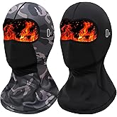 Bodvera 2 Pack Balaclava Winter Ski Mask for Men Women Windproof Warm Face Mask for Skiing, Snowboarding, Motorcycle Riding