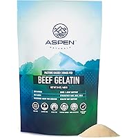 Aspen Naturals Grass Fed Beef Gelatin Powder. Pasture Raised, Grass-Fed Gelatin, Non-GMO, Paleo Friendly (24 oz). Unflavored 