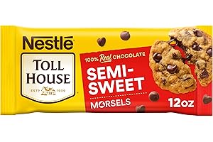 Nestle Toll House Semi Sweet Chocolate Chips for Baking and Snacking, -100% Real Chocolate - Gluten Free Chocolate Morsels 12 oz Bag