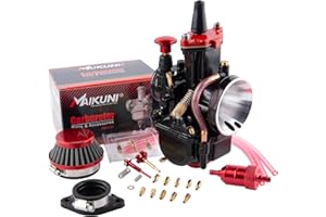 QXBER PWK Carburetor 28mm Racing Carb 75cc to 125cc 2T 4T Engine Carburetor Kits for Dirt Bike Motocross Motorcycle Scooter ATV Quad with Air Filter Intake Manifold Carb Jets