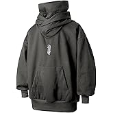 HISITOSA Men's Long Sleeve Fleece Hoodie Lightweight Tech Wear Soft Cotton Pullover Unisex Casual Hooded Sweatshirts